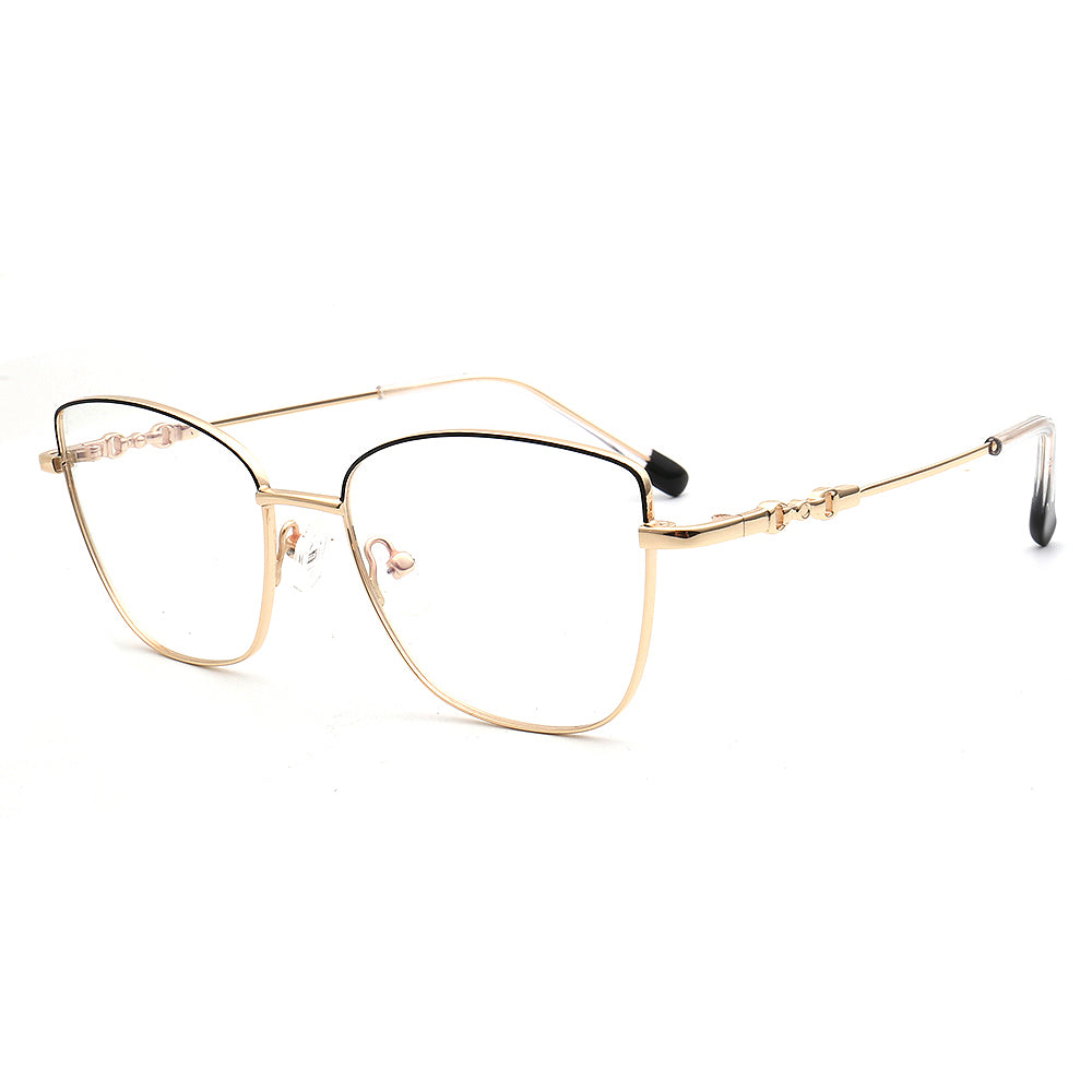 cat eye gold spectacles for women flexible 