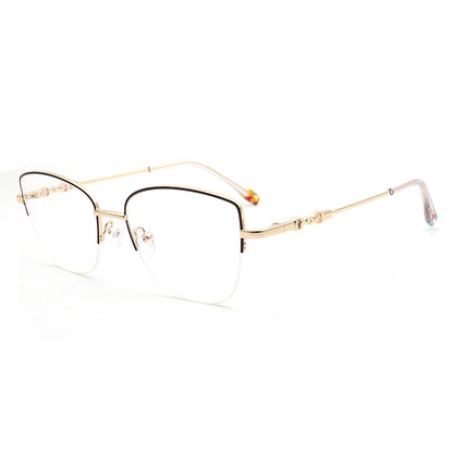 gold cat eye womens eyewear frames metal