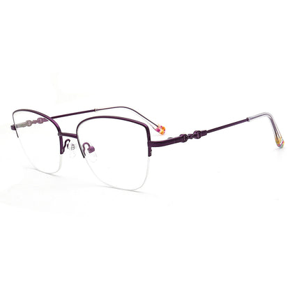 coffee metal womens cat eye glasses frames bendable