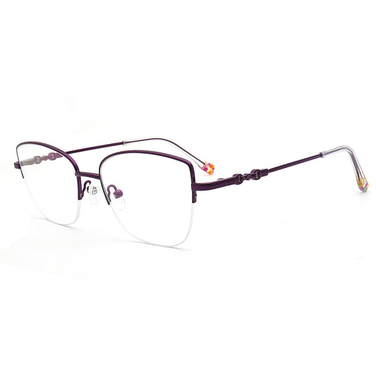 coffee metal womens cat eye glasses frames bendable