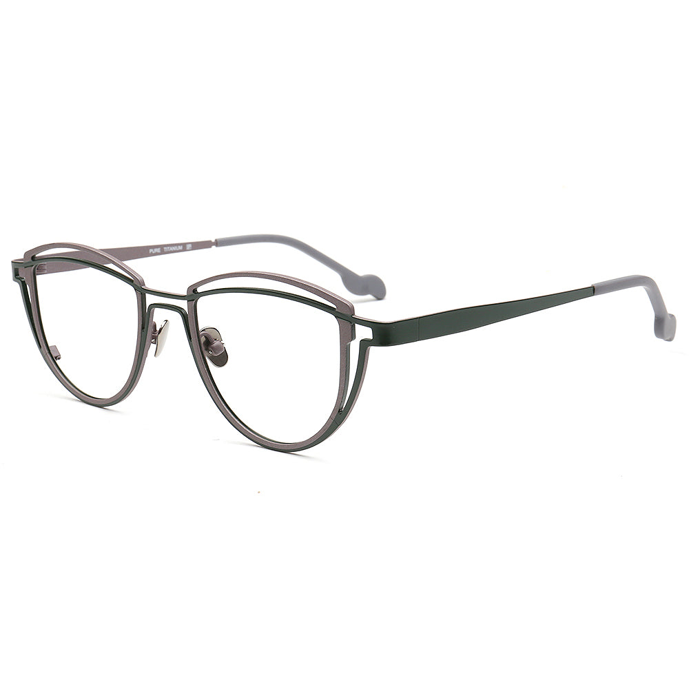 Judy | Stylish Geometric Titanium Glasses Frames