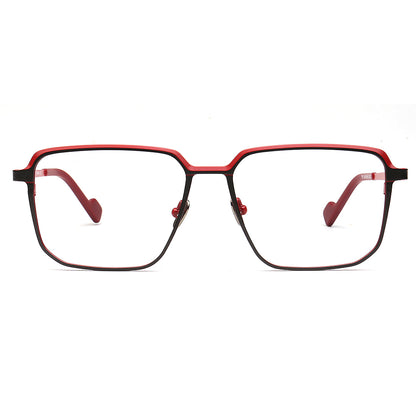 black red mens glasses frames titanium square
