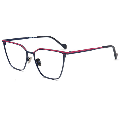black red titanium cat eye glasses frames for women