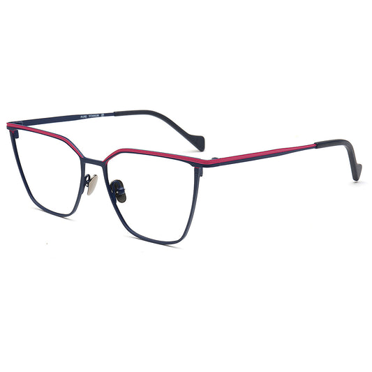 black red titanium cat eye glasses frames for women