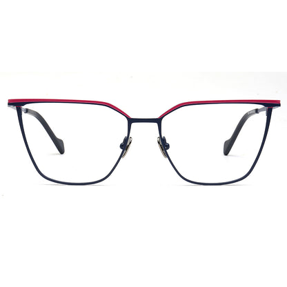 black red cat eye titanium spectacles for women