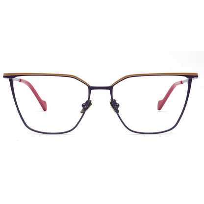 black yellow titanium eyewear frames for women cat eye