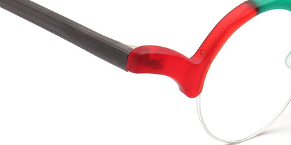 temple of half rim round eyewear