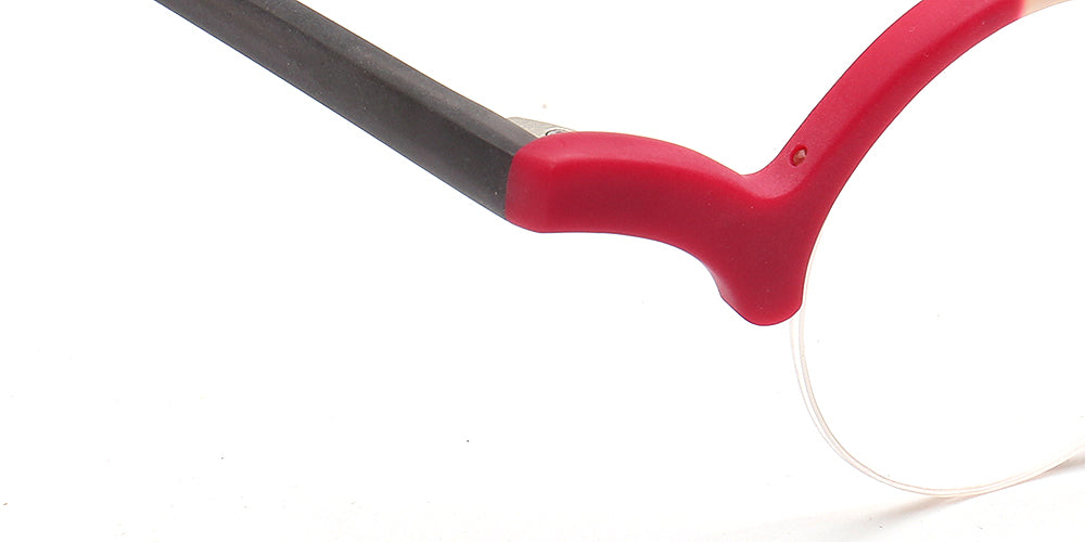 temple of acetate eyeglasses frames half rim