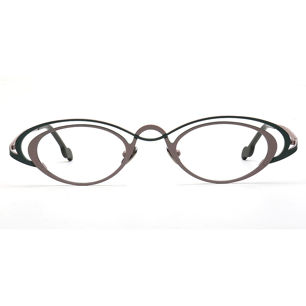 Burke | Funky Titanium Oval Glasses Frames