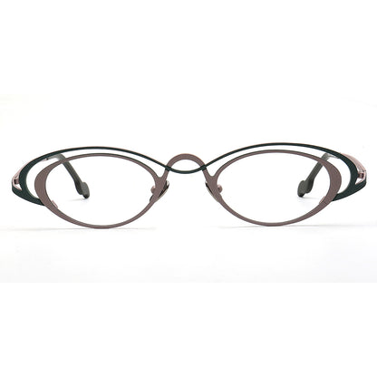 Burke | Funky Titanium Oval Glasses Frames