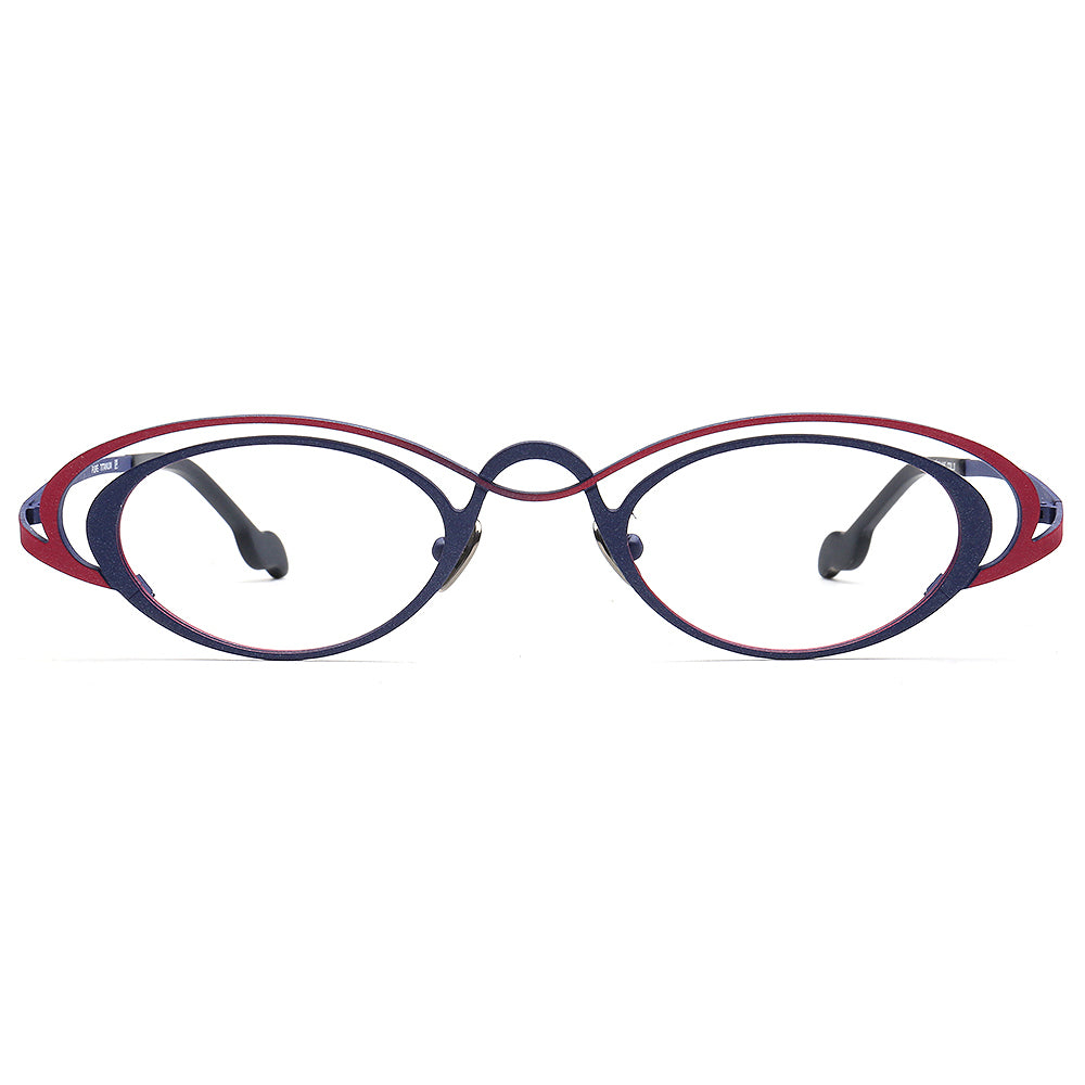 Burke | Funky Titanium Oval Glasses Frames