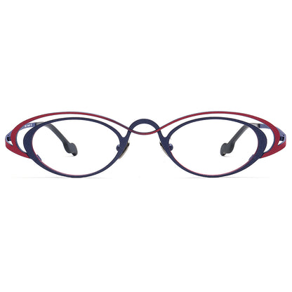 Burke | Funky Titanium Oval Glasses Frames
