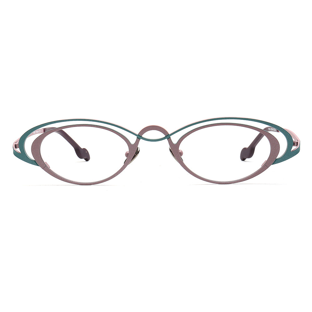 Burke | Funky Titanium Oval Glasses Frames
