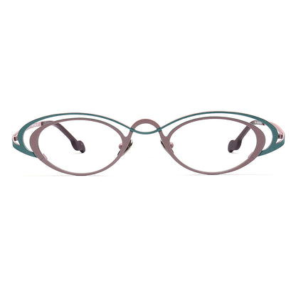 Burke | Funky Titanium Oval Glasses Frames