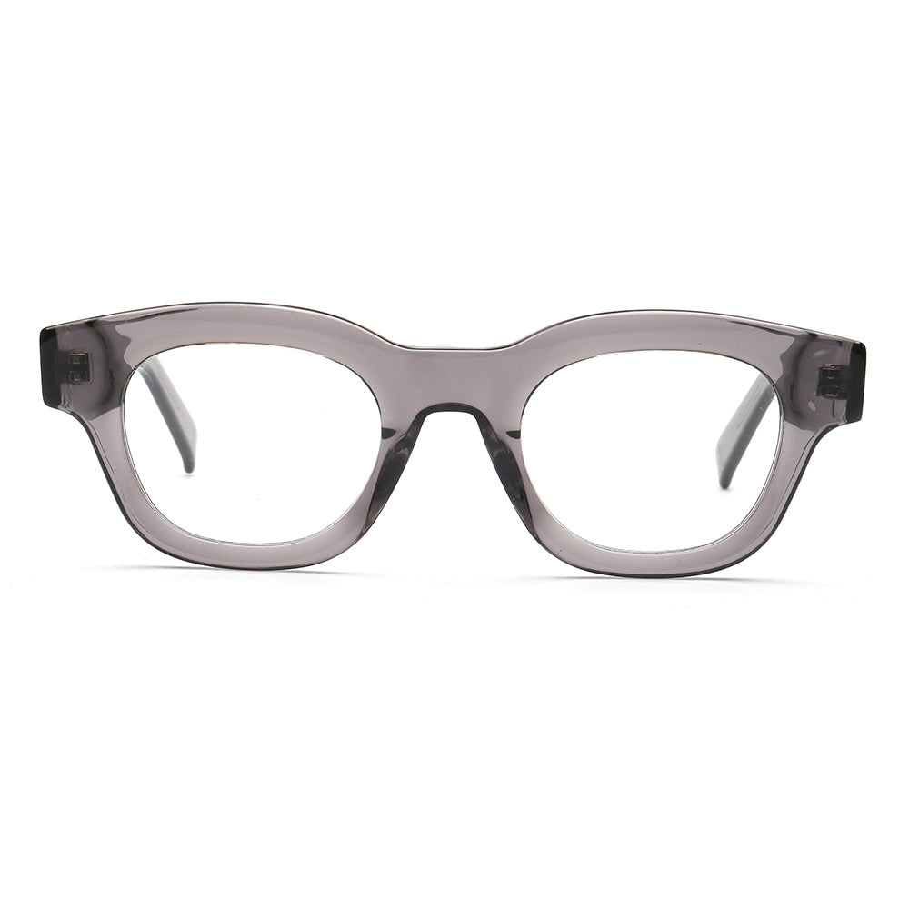 transparent grey glasses frames square