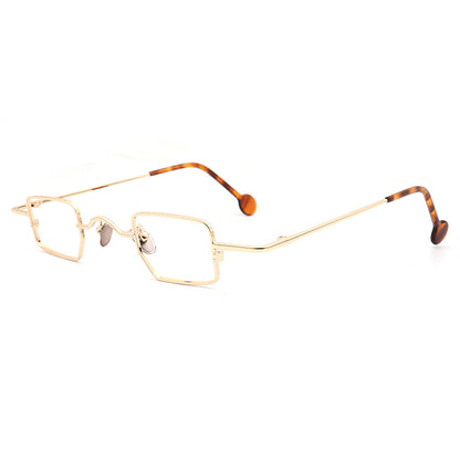 rectangle gold spectacles metal