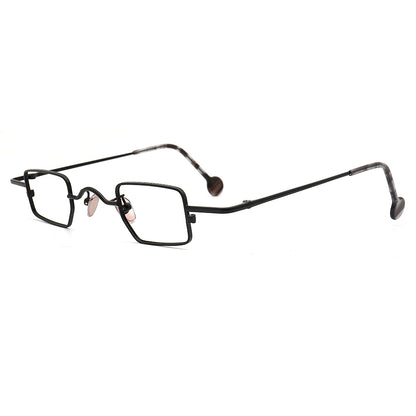 black square metal glasses frames men