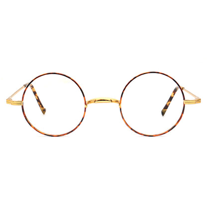 gold vintage titanium eyeglasses frames for men