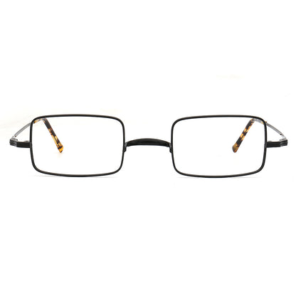black square titanium eyewear frames for men