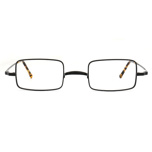 black square titanium eyewear frames for men