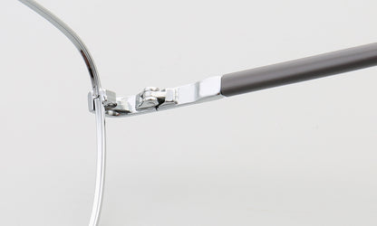 Travis | Montures de lunettes carrées en métal à double pont pour homme des années 80