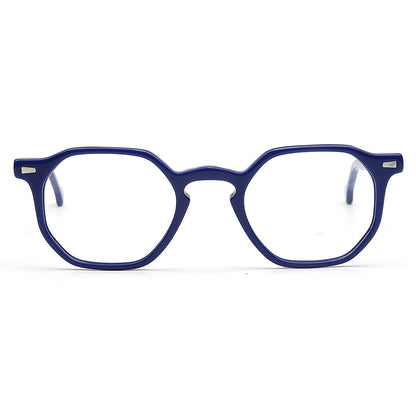 navy geometric eyeglasses frames