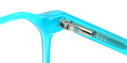 hinges of acetate blue eyewear frames