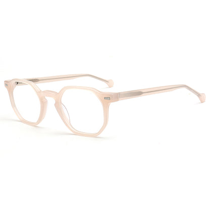 geometric cream eyewear frames