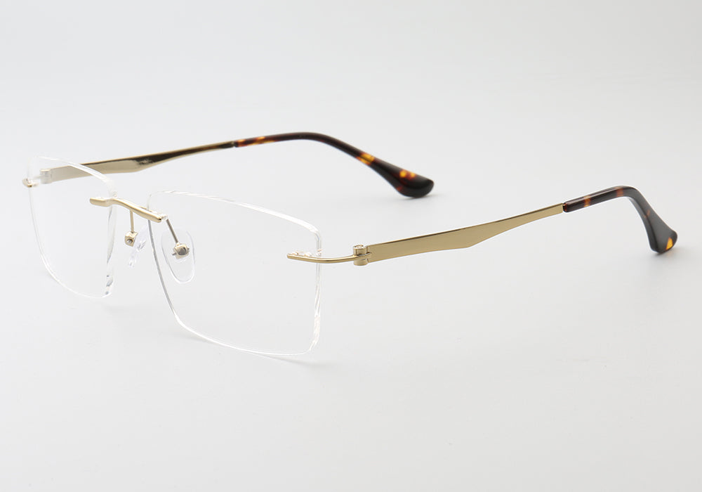 Grover | Business Rectangle Rimless Eyeglass Frames