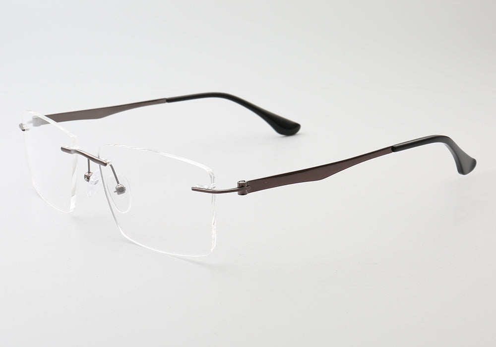 Grover | Business Rectangle Rimless Eyeglass Frames