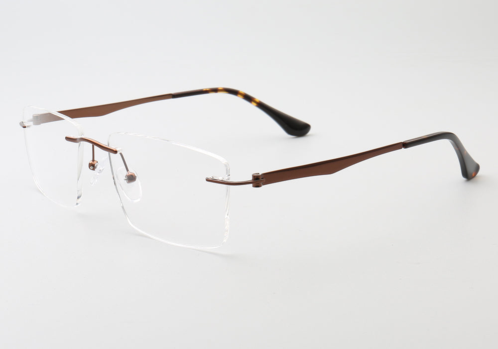 Grover | Business Rectangle Rimless Eyeglass Frames