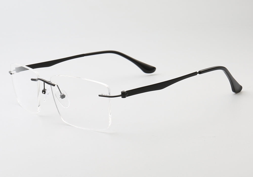 Grover | Business Rectangle Rimless Eyeglass Frames