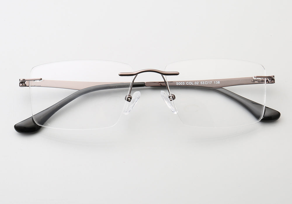 Grover | Business Rectangle Rimless Eyeglass Frames