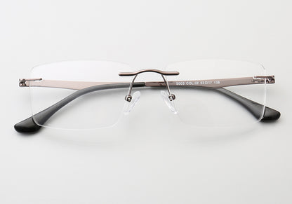 Grover | Business Rectangle Rimless Eyeglass Frames