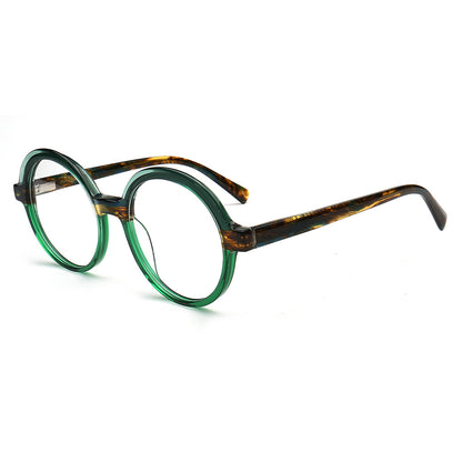 Adrian | Monturas de gafas redondas de carey de dos tonos