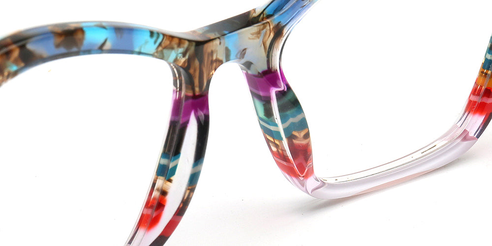 Mia | Womens Cat Eye Striped Glasses Frames