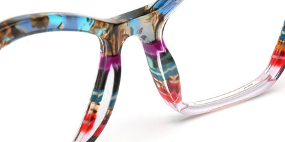 Mia | Montures de lunettes œil de chat rayées pour femme