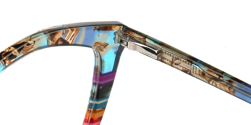 Mia | Womens Cat Eye Striped Glasses Frames