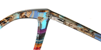 Mia | Montures de lunettes œil de chat rayées pour femme