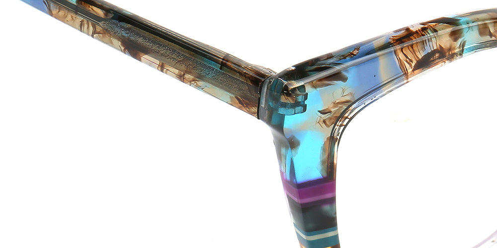 Mia | Womens Cat Eye Striped Glasses Frames