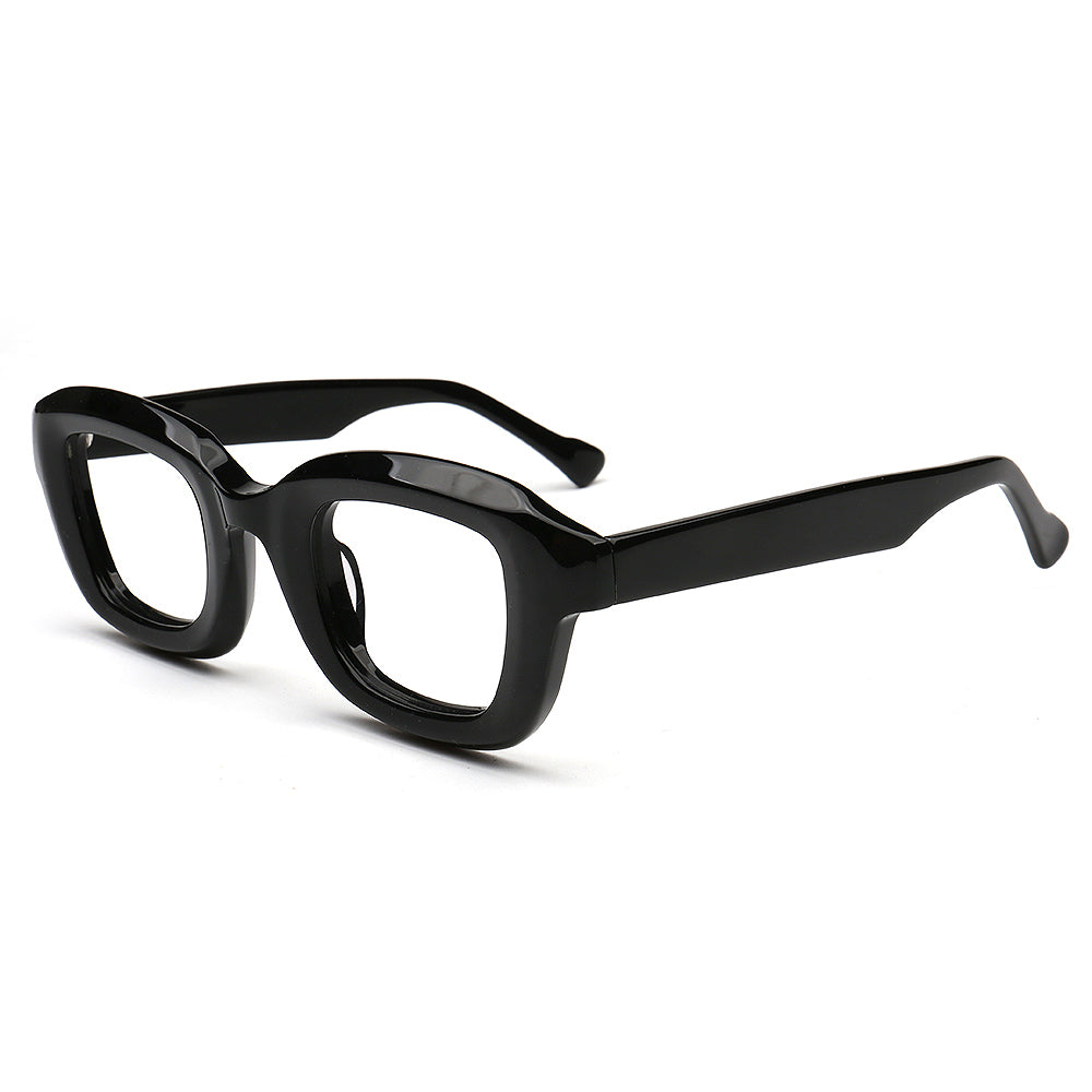 old school Black eyewear frames on a white background