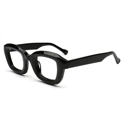 old school Black eyewear frames on a white background