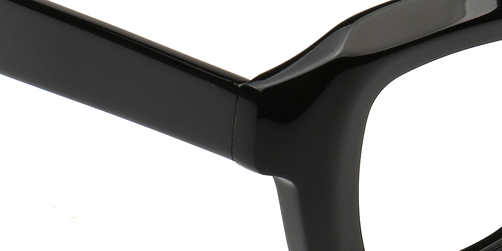 acetate black temple of eyeglass frame