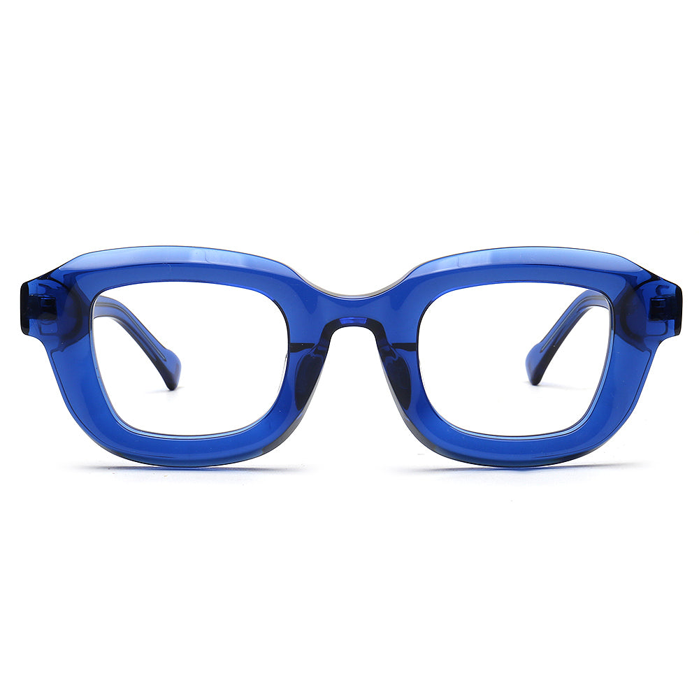 vintage Blue eyeglasses on a white background