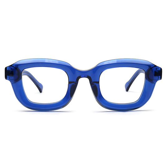 vintage Blue eyeglasses on a white background