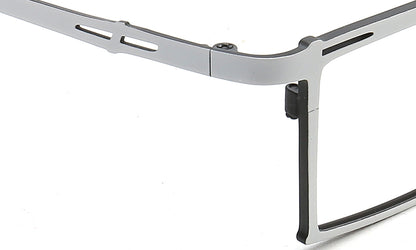 white temple of titanium glasses frames