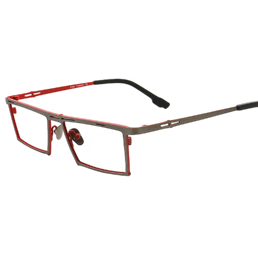 grey glasses frames titanium men