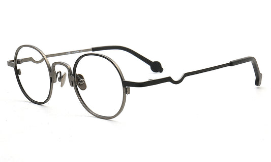 grey black eyeglasses frames pure titanium