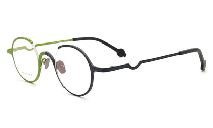 green round glasses frames titanium