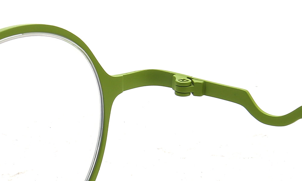 temple of titanium glasses frames green